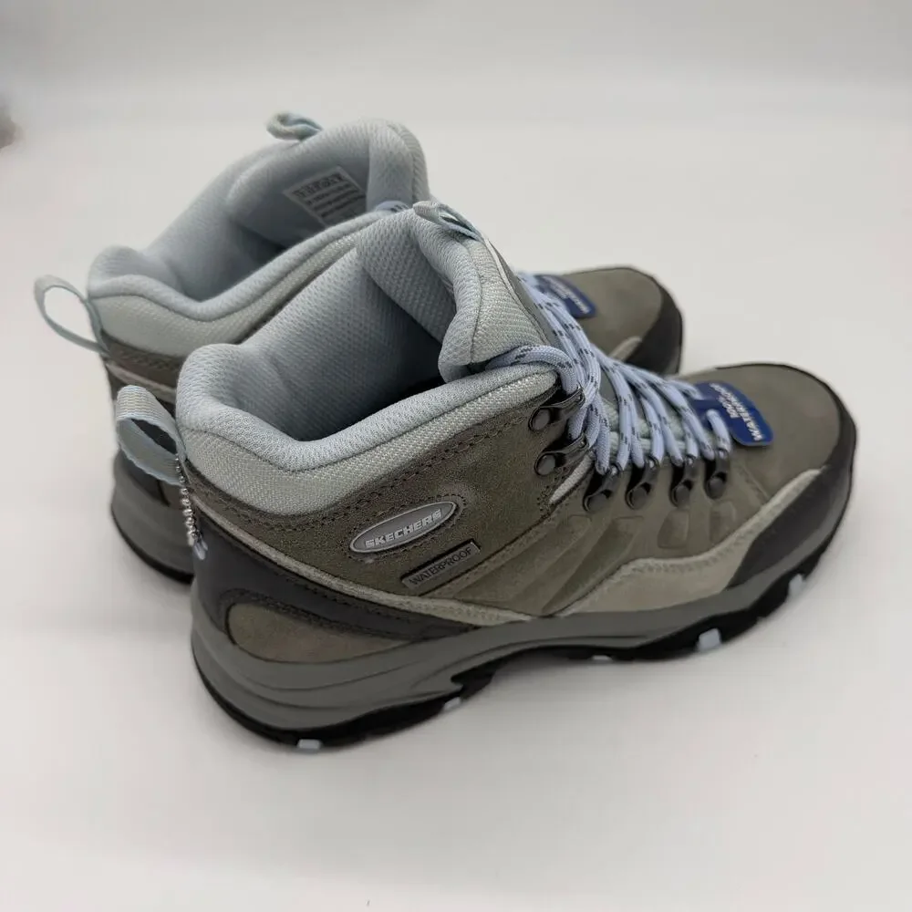 Skechers Hiking Boots Trego Rocky Mountain Gray Women sz 7.5 NEW WO Box